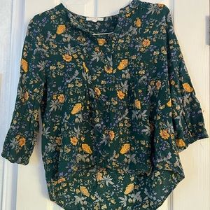 brand new green flowered blouse!!